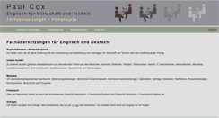 Desktop Screenshot of cox-translations.com