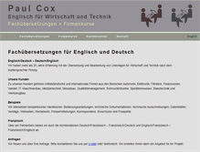 Tablet Screenshot of cox-translations.com